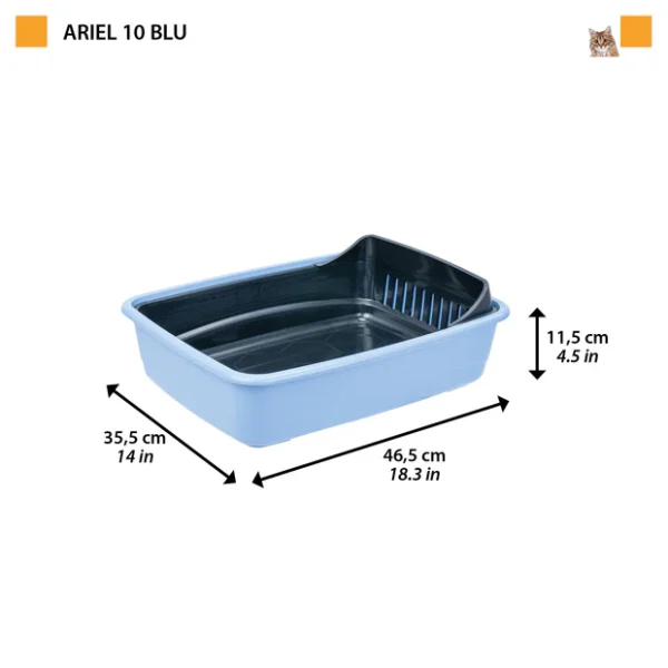Open litter tray for cats
