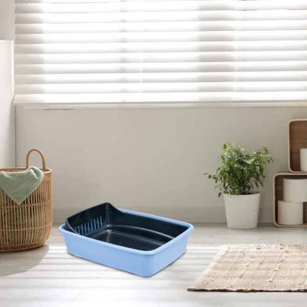 Open litter tray for cats
